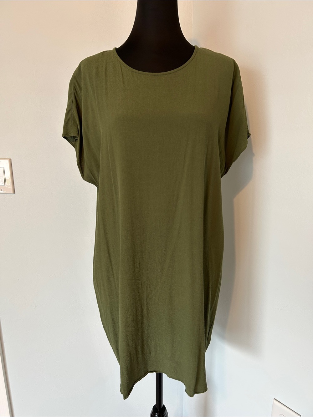 Madewell Olive Green Short Sleeve Dress